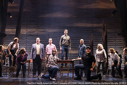 The First North American Tour Company of COME FROM AWAY Photo by Matthew Murphy 2018 ©