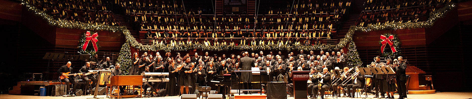 Choirs perform in Verizon Hall at the Kimmel Center for A Soulful Christmas
