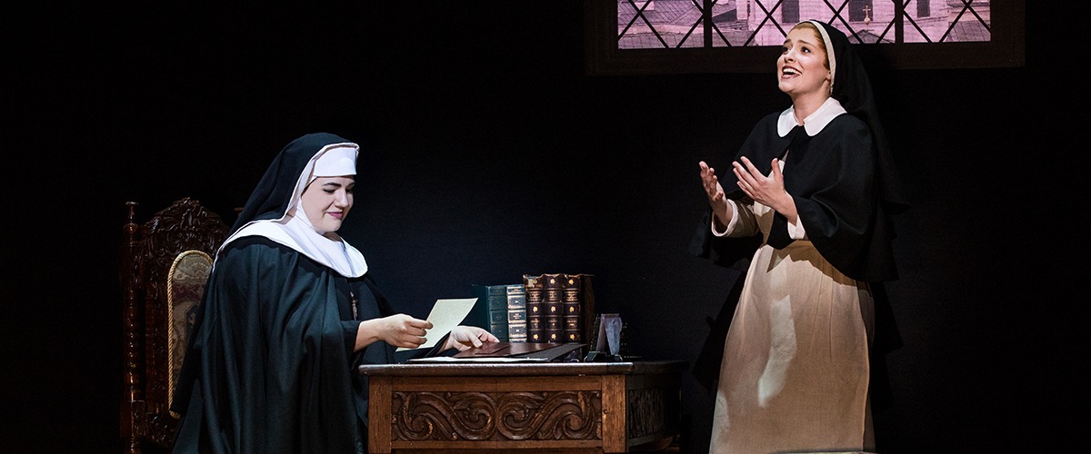Lauren Kidwell as The Mother Abbess and Jill-Christine Wiley as Maria Rainer © Photo by Matthew Murphy
