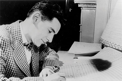 Leonard Bernstein composing