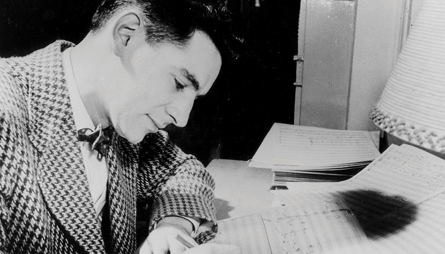 Leonard Bernstein composing