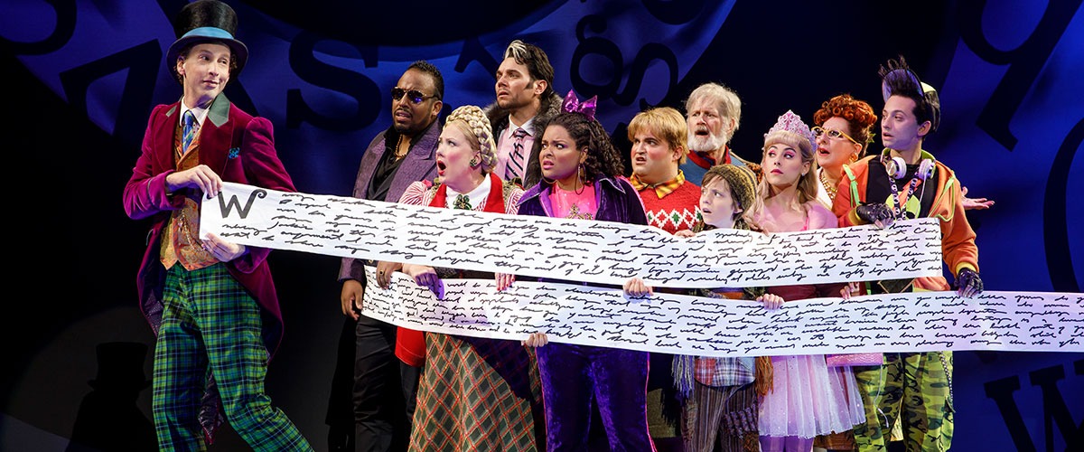 The cast of Roald Dahl’s CHARLIE AND THE CHOCOLATE FACTORY. Photo by Joan Marcus ©