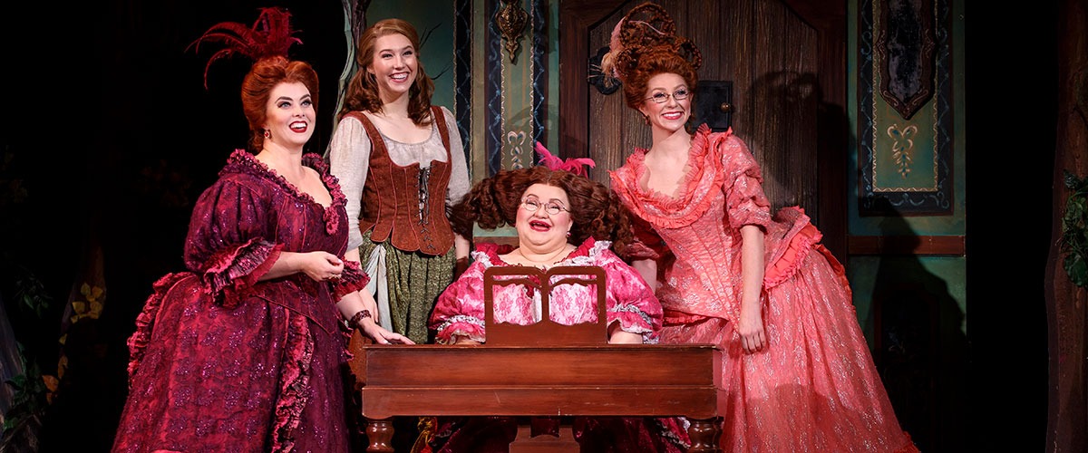 (L-R) Sarah Smith, Kaitlyn Mayse, Joanna Johnson and Natalie Girard in Rodgers + Hammerstein’s Cinderella.  © Carol Rosegg