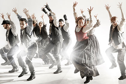 The Cast of Fiddler on the Roof Dances