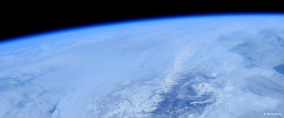 A view of earth from space