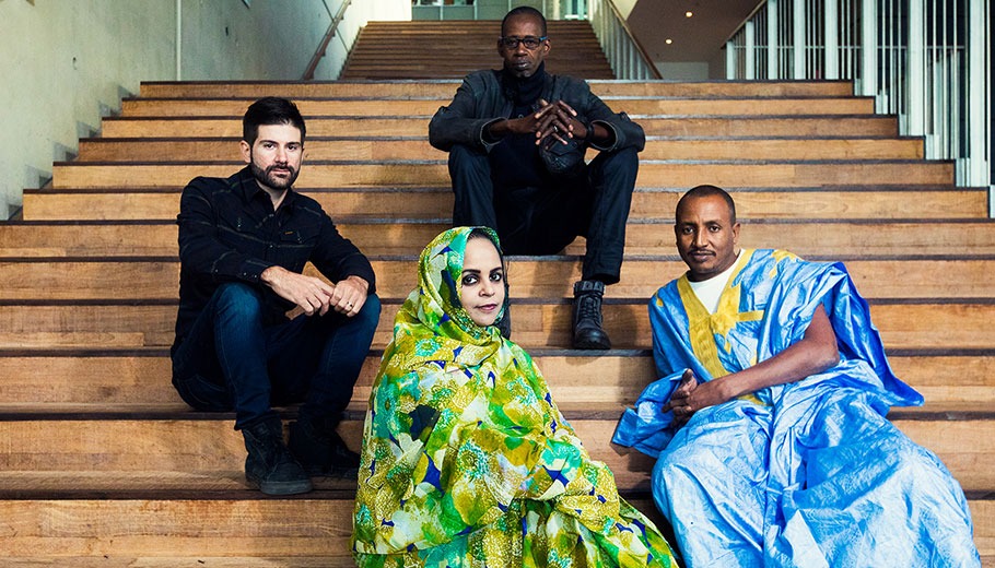 Noura Mint Seymali and band members pictured