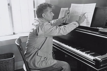Bernstein at piano
