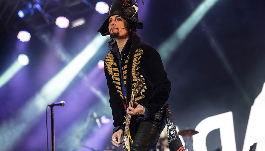 Adam Ant performs on stage