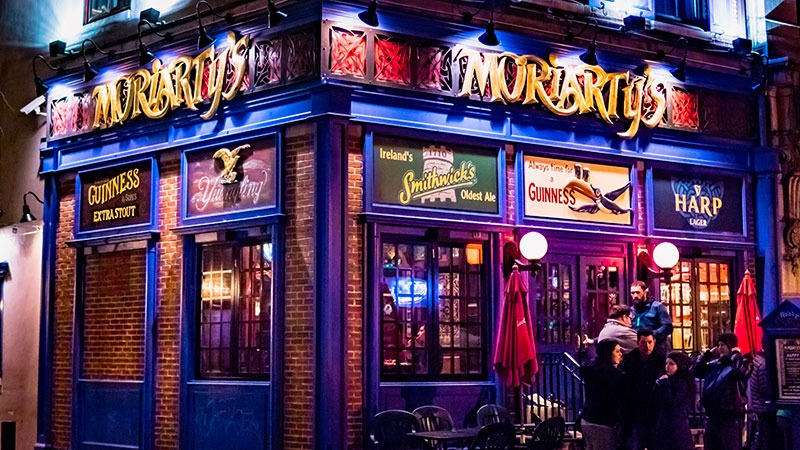 Exterior shot of Moriarty's Restaurant & Pub