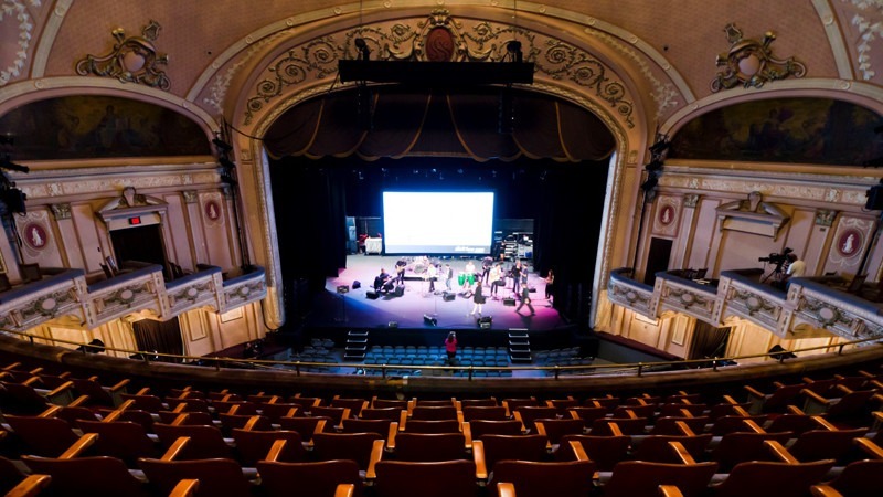 The Merriam Theater adds an elegant touch as another historical and famous venue.