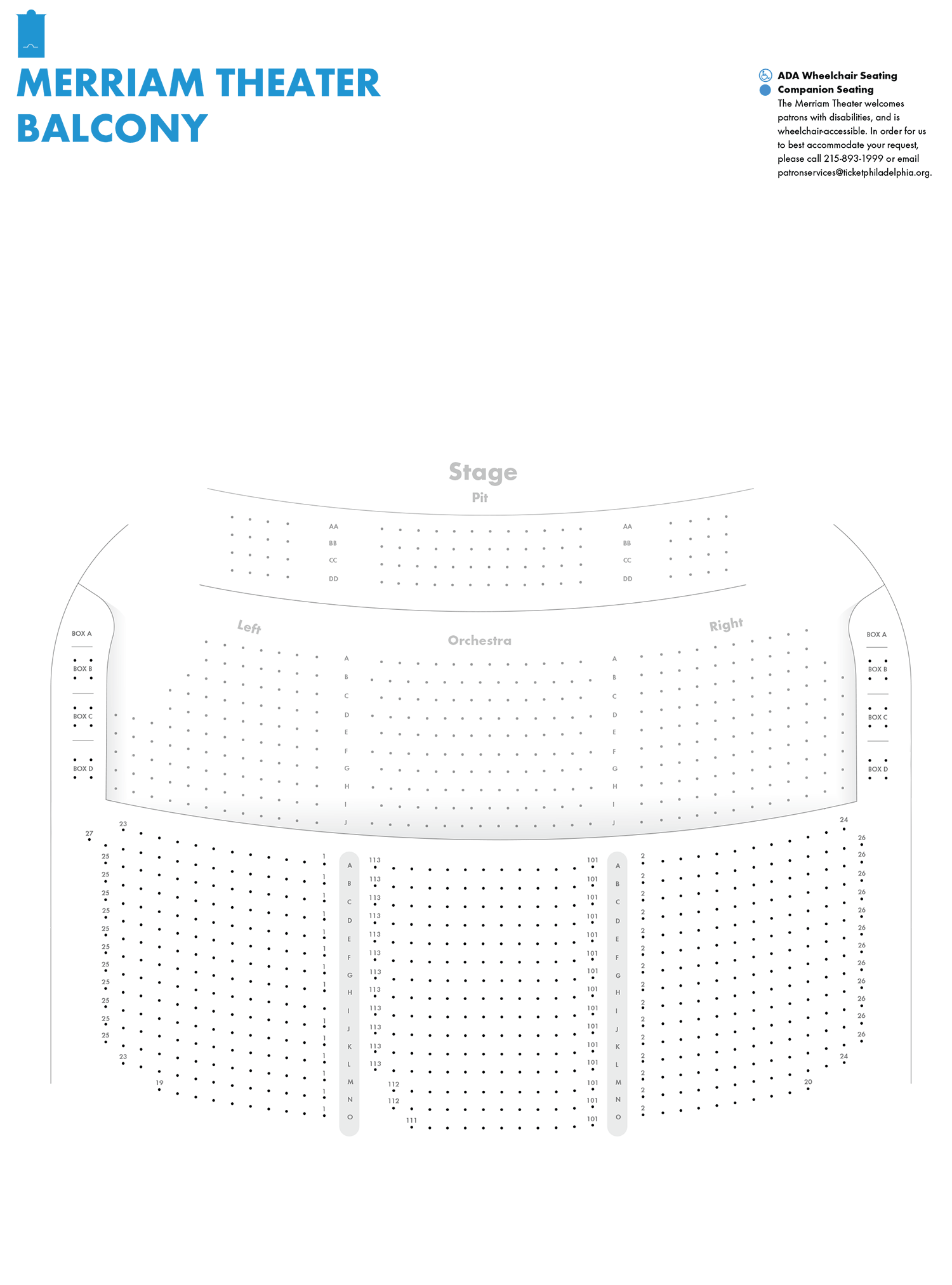 Arden Theater Seating Chart