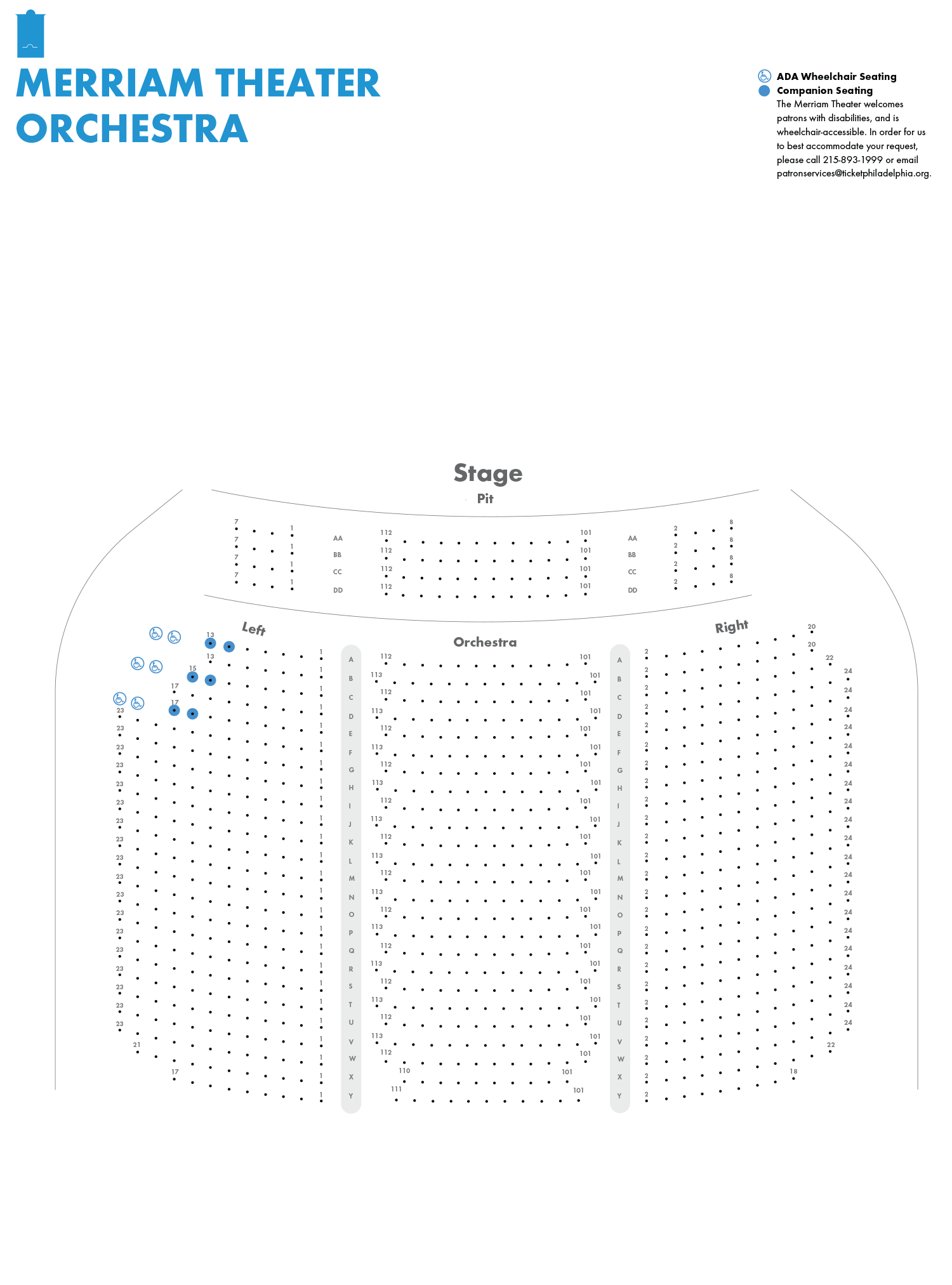 Merriam Theater Seating Charts - Kimmel Center