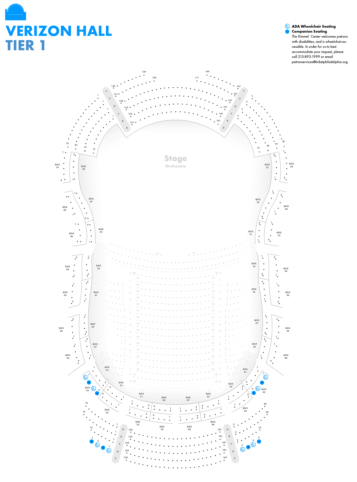 Verizon Hall Seating Charts - Kimmel Center