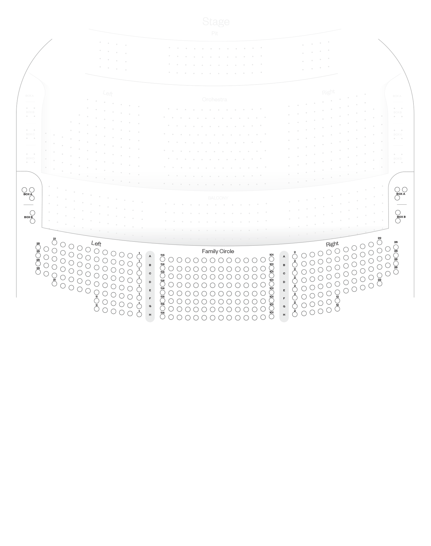Miller Theater Family Circle Seating Chart