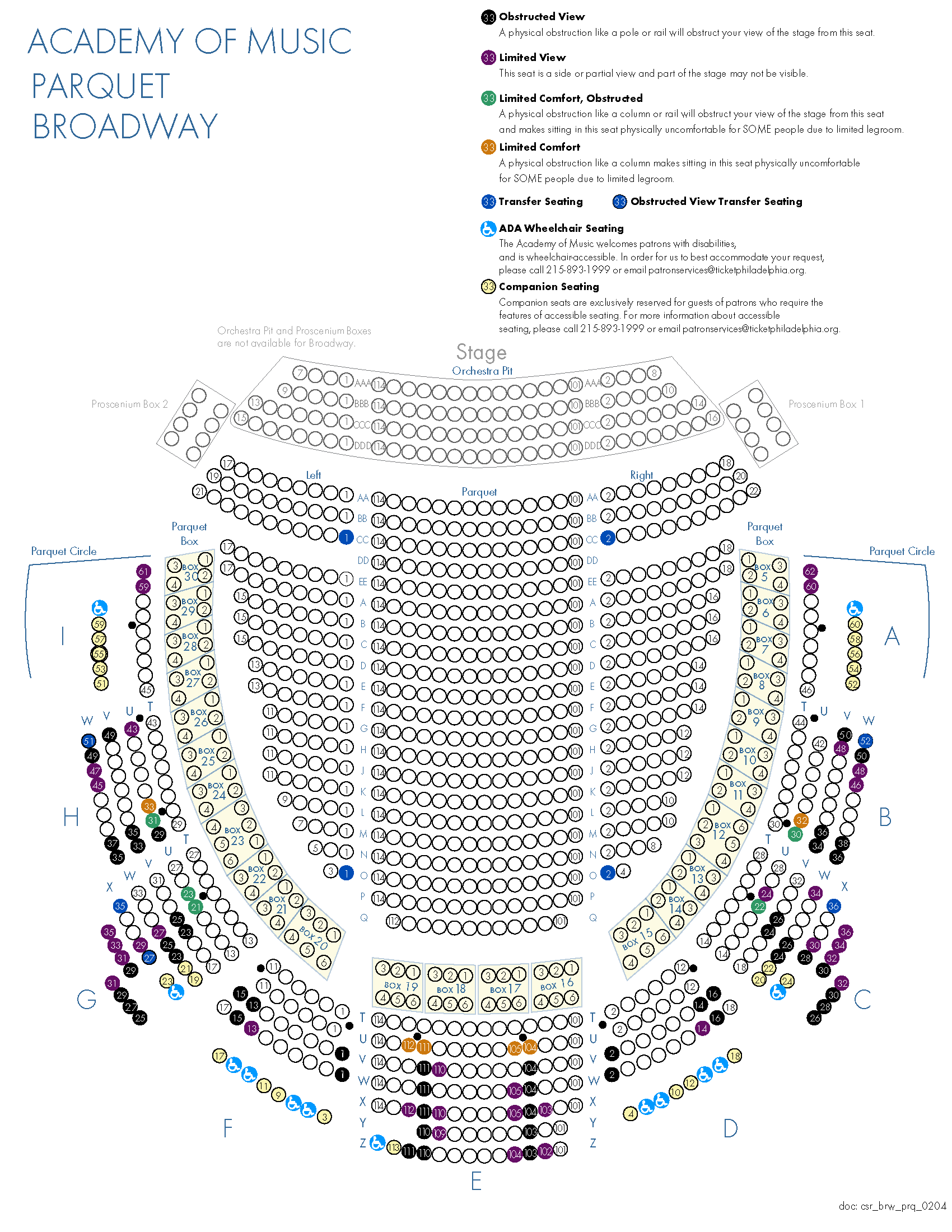 Academy Of Music Seating Chart View