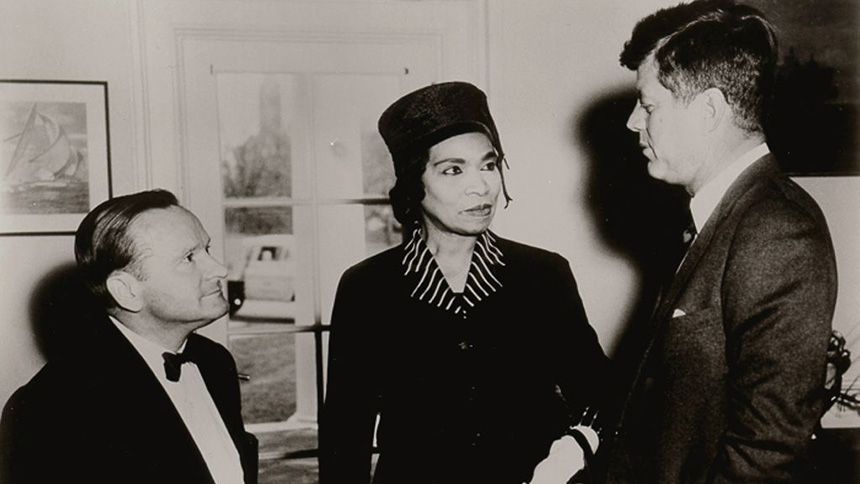 Franz Rupp, Marian Anderson, and John F. Kennedy | March, 1962